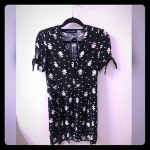 Express little black floral dress, size M